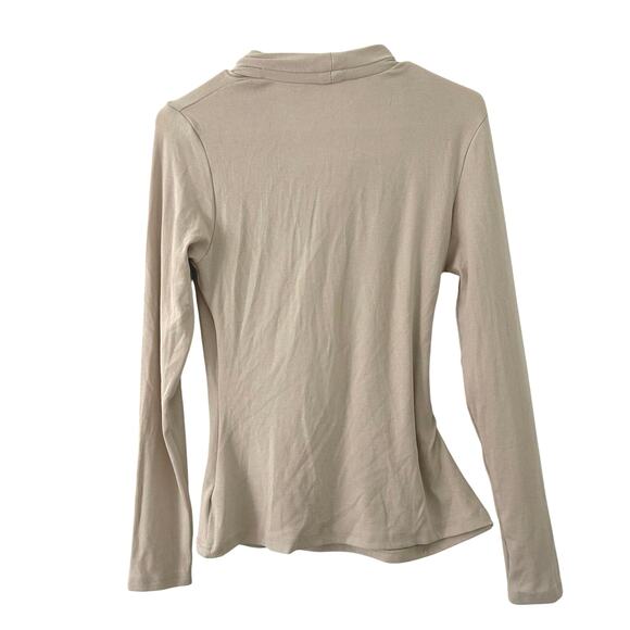 OGL Women's LiteWarm Surplice Long Sleeve Ruched Crossover Top M Medium New - Picture 6 of 8
